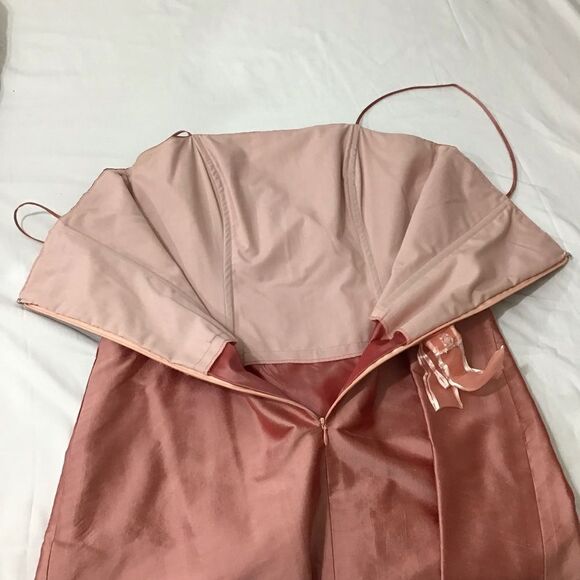 Vintage Midi Slip Dress Tailor Made Dusty Rose Pink Satiny Flare Midi Dress - Picture 10 of 15